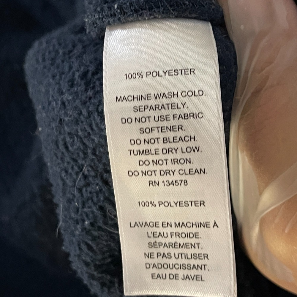 Vineyard Vines Half Zip Deep Pile Fleece Jacket Navy Blue Womens Small #2561 - Picture 7 of 10